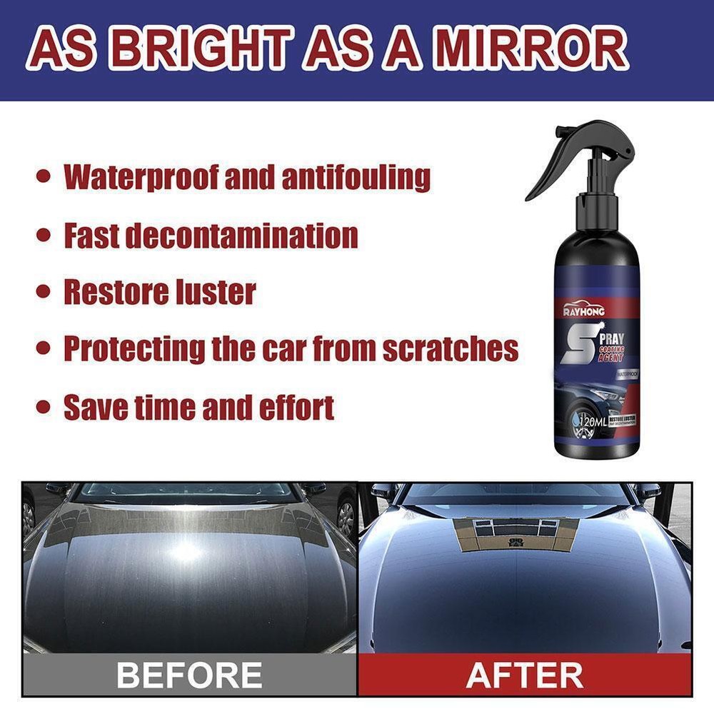 3× Multi-functional Coating Renewal Agent Quick Coating Spray High Protection US