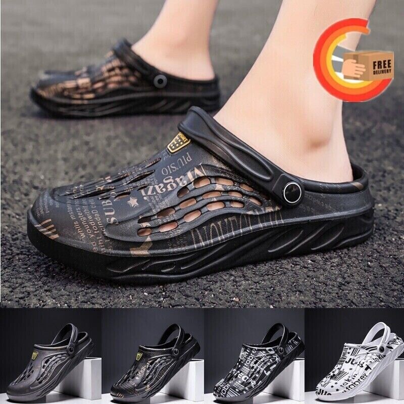 Men Slip On Garden Mules Clogs Sports Sandals Beach Water Slippers Shoes Size US