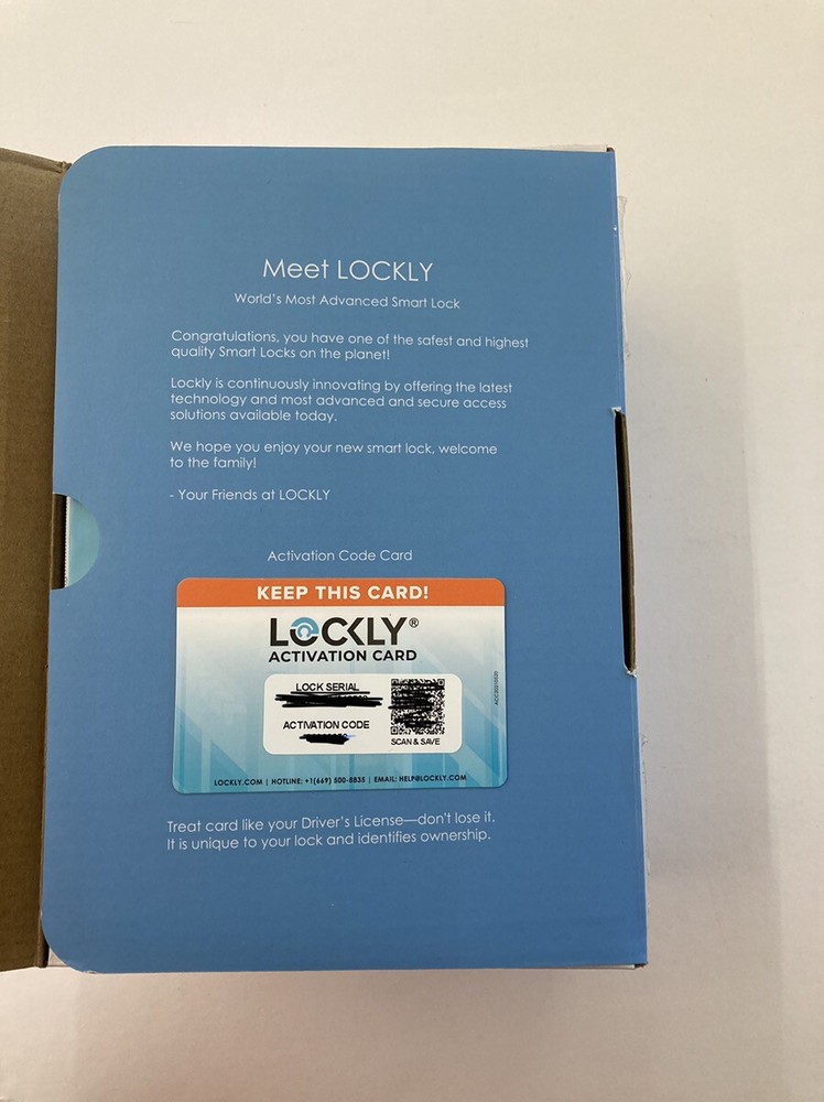 LOCKLY- FLEX TOUCH DEADBOLT-finger print deadbolt lock (HA2034254)