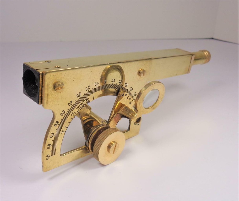 NAUTICAL SOLID BRASS NAVIGATION ABNEY LEVEL MARITIME PRECISION INSTRUMENT