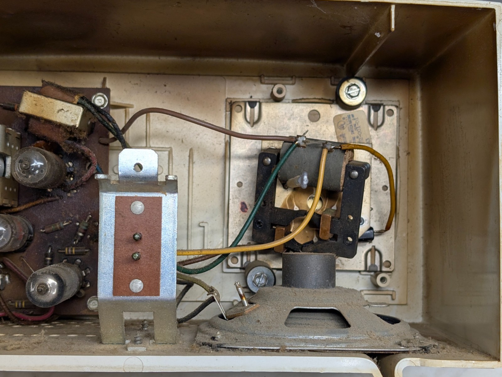 General Electric Model C-402A Tube Radio Clock AM GE Vintage MCM White