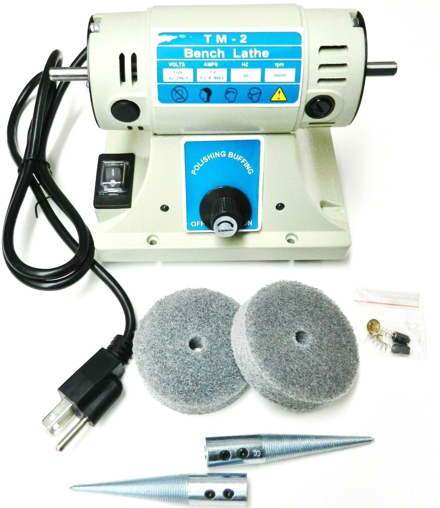 Bench Top Polisher Variable Speed Jewelry Hobby Craft Workshop Buffer Polishing