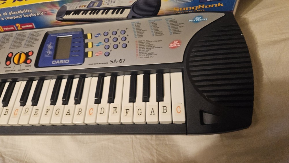 Casio SA-67 Electronic Keyboard Tested Working W/ Original Box