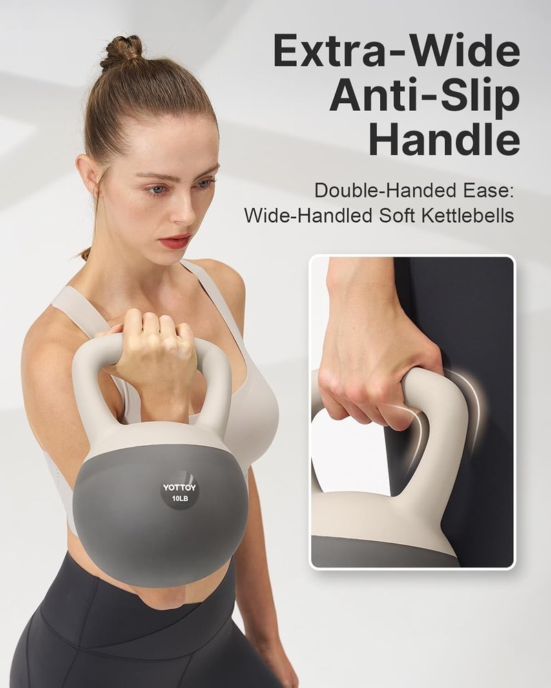 Soft Kettlebell Set for Strength Training Kettlebells& Home Workouts Wide-Handle
