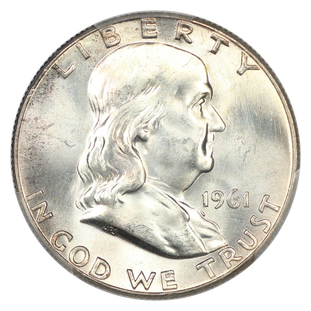 1961 50C PCGS MS65FBL - Franklin Half Dollar