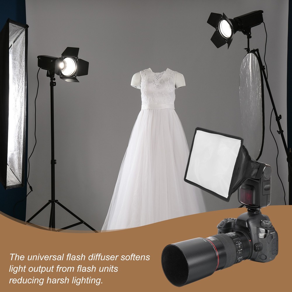 2pcs 8" x 12" Flash Diffuser Light SoftBox, for Nikon SB-5000 SB-700, Black