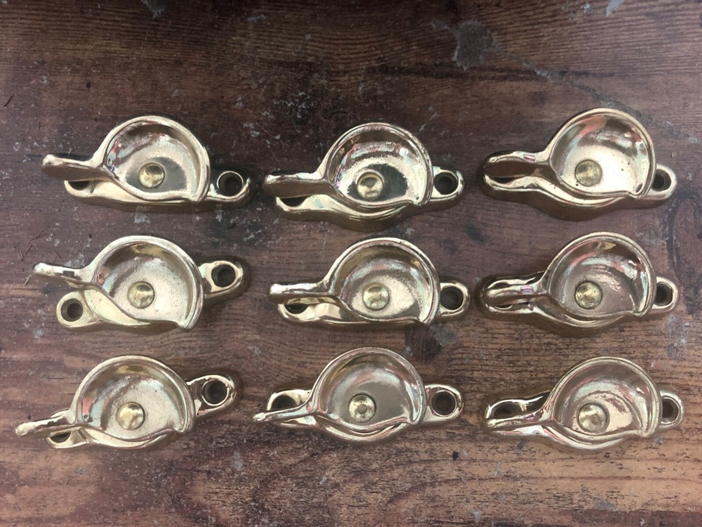 Vintage BRASS Window Sash Latch Lock 9pcs (LOCK ONLY)