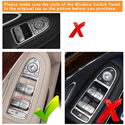 Window Switch Button Covers for Mercedes Benz C E GLC Class Window Front Right