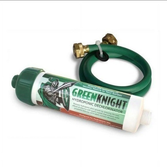 GreenKnight Hydroponic Dechlorinator Water Filter System with Connector Hose