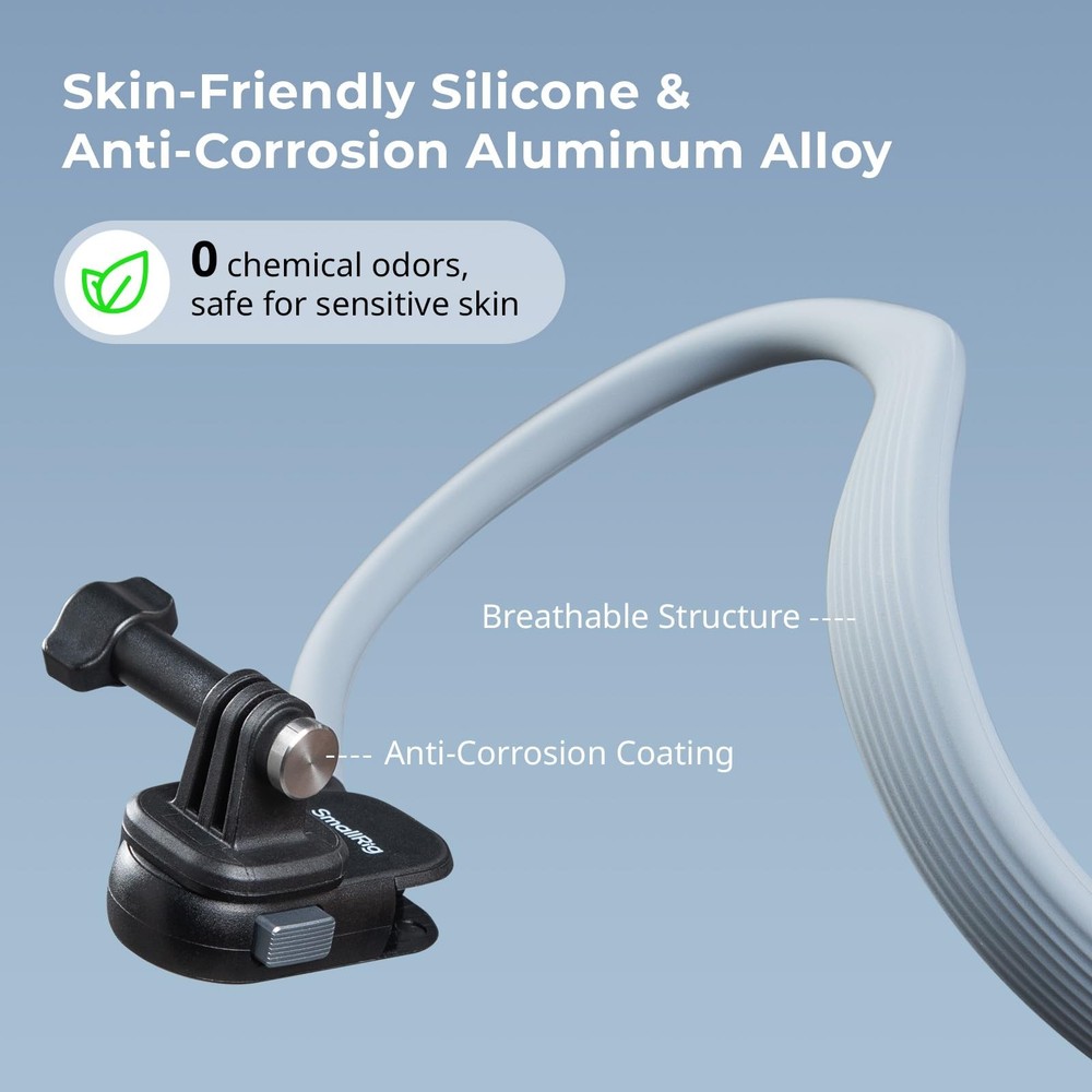 SMALLRIG Magnetic Neck Mount for Action Camera, Quick Release One-Click black