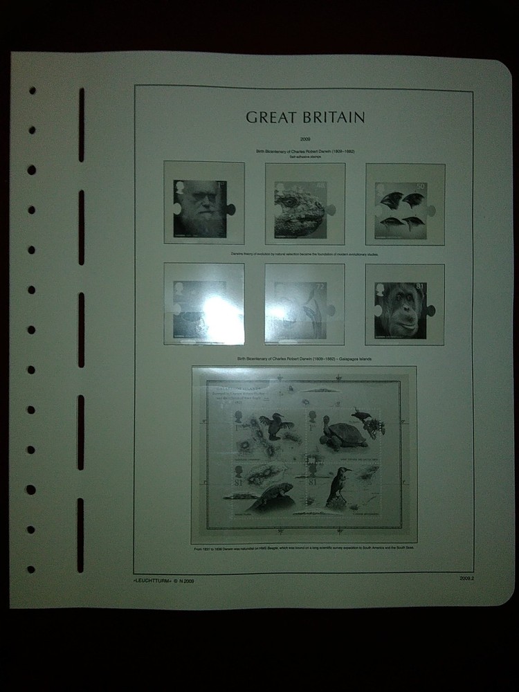 LIGHTHOUSE Commemorative Hingeless album pages Great Britain 2009 Used Ref 2009