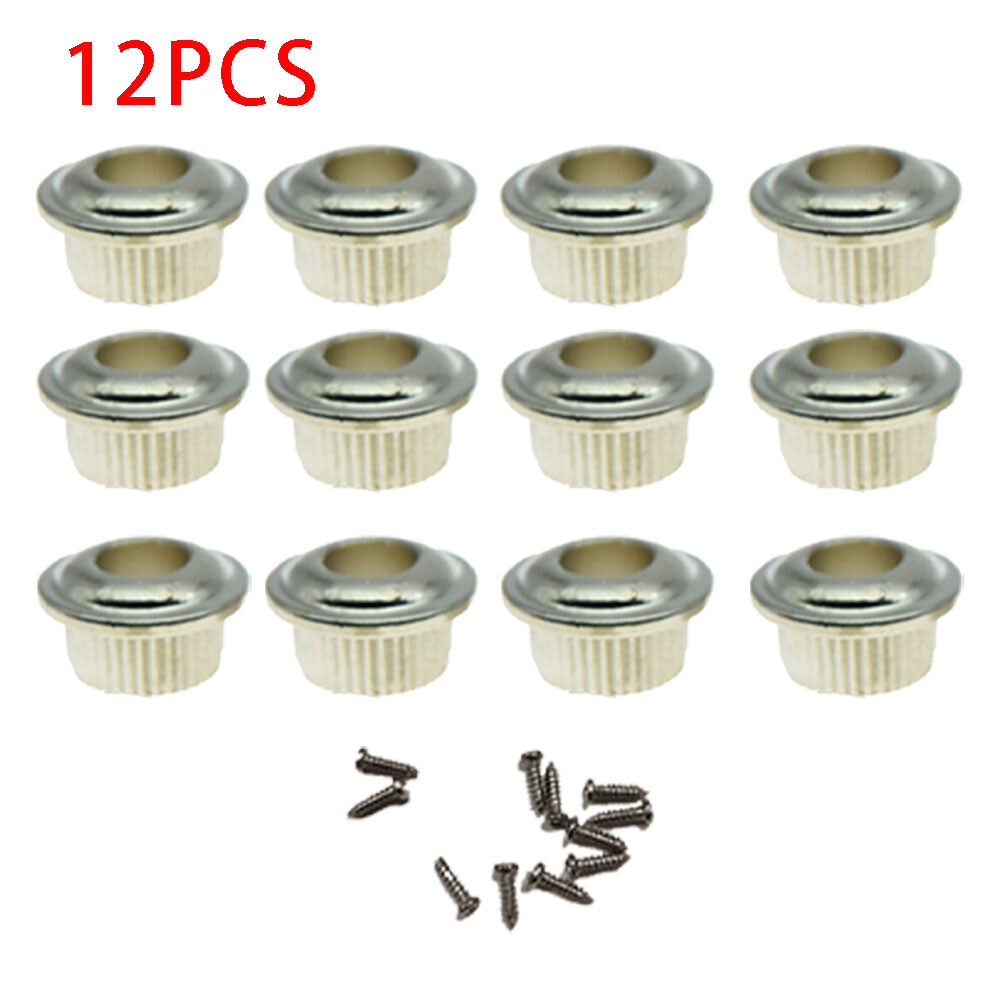 12X Electroplated Plastic Guitar Tuning Key Conversion Bushings Adapter Ferrules