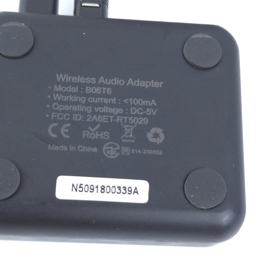 1Mii B06T6 Bluetooth 5.3 TV Transmitter – Dual Headphone Adapter, 100ft Range