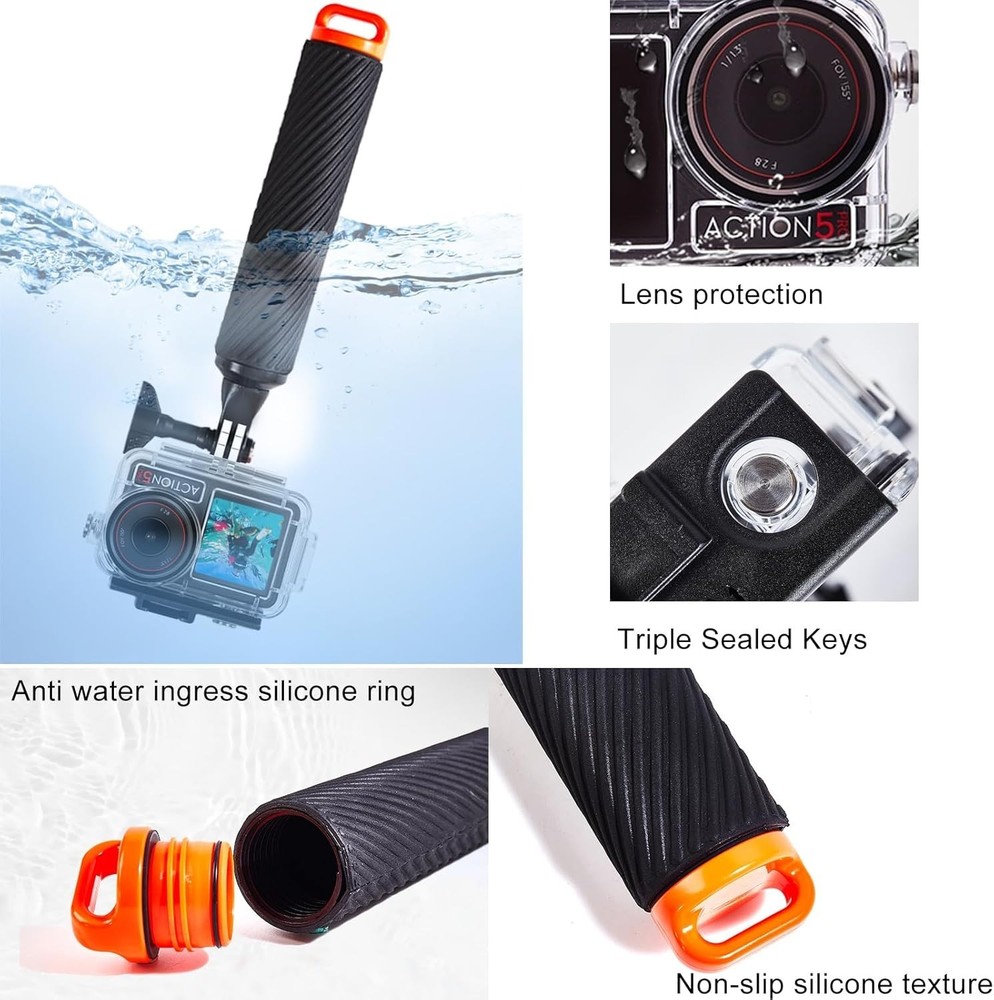 Accessories Bundle for DJI Osmo Action 5 Pro/Action 4/3 Waterproof Case Divin