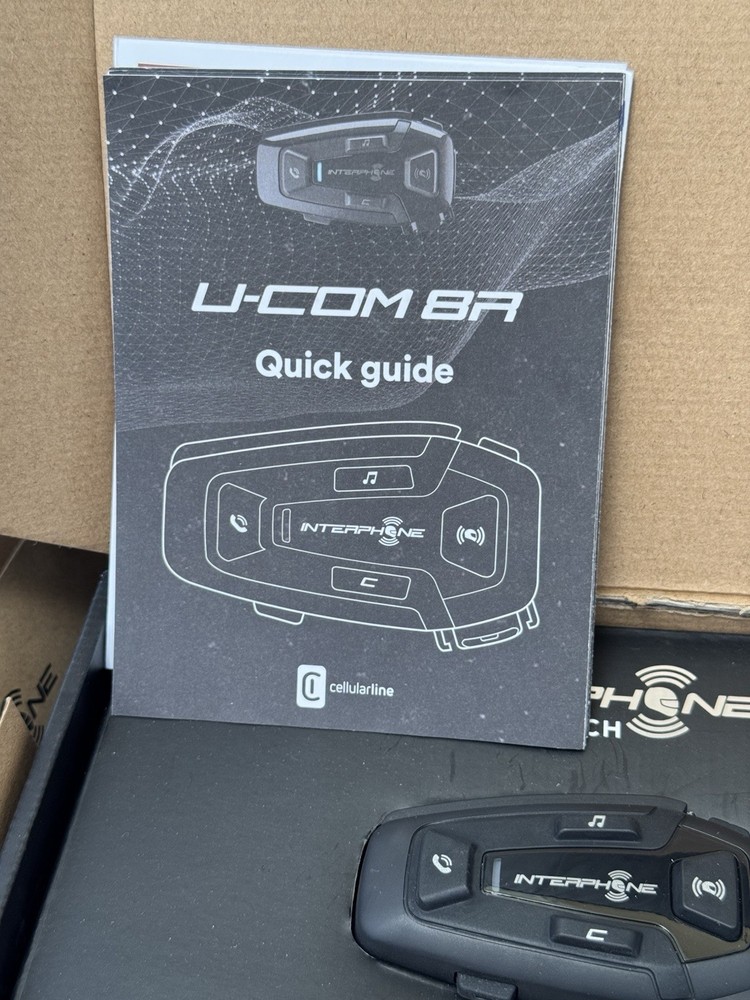 Interphone U COM 8R Motorbike Mesh Bluetooth Intercommunication System Black
