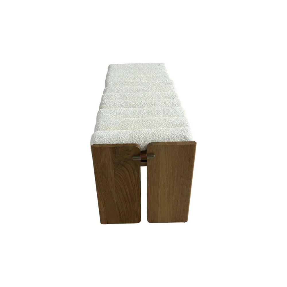 Denver Modern Jasper Bench in White Oak