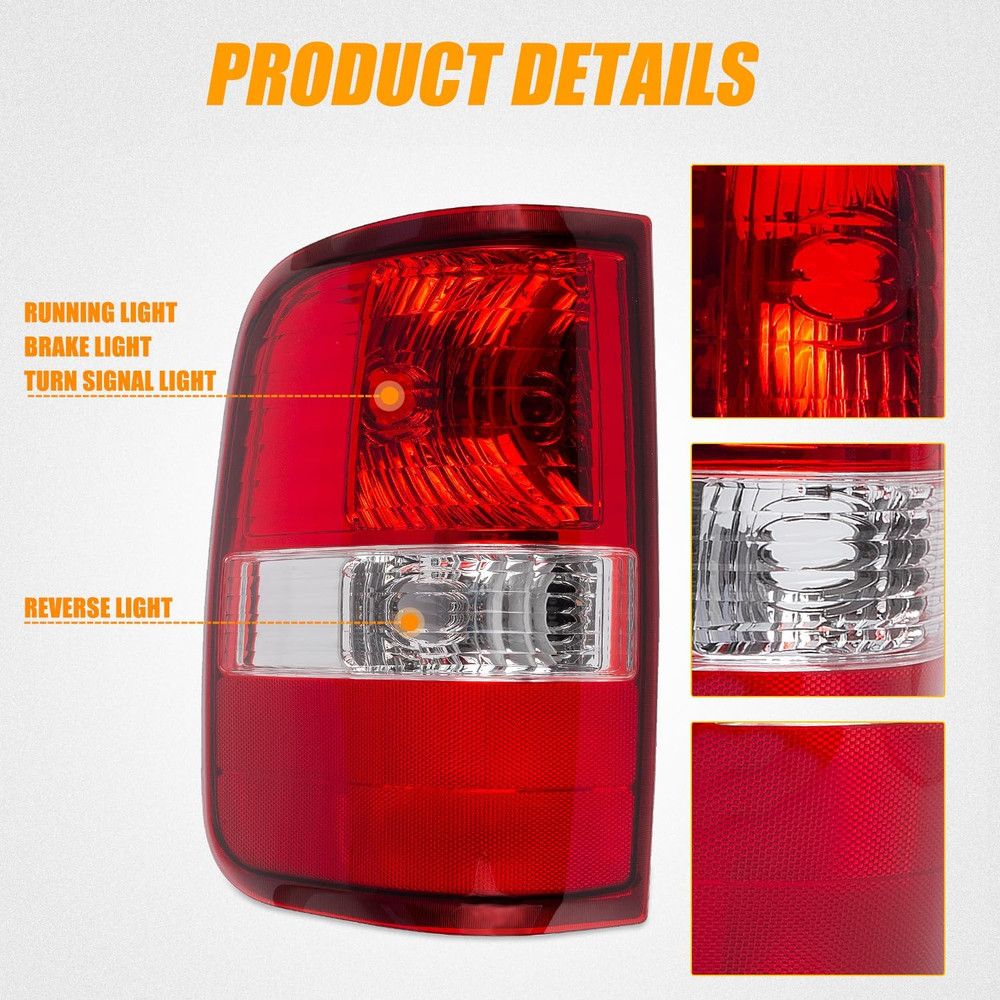 2004-08 F-150 Left Driver Side Tail Light–Compatible Replacement