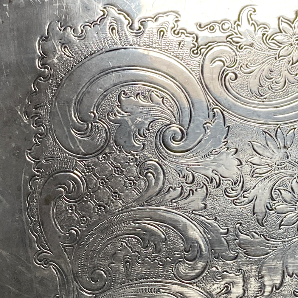 Gorham Large CHIPPENDALE Waiter Silverplated Serving Tray 26 3/4”