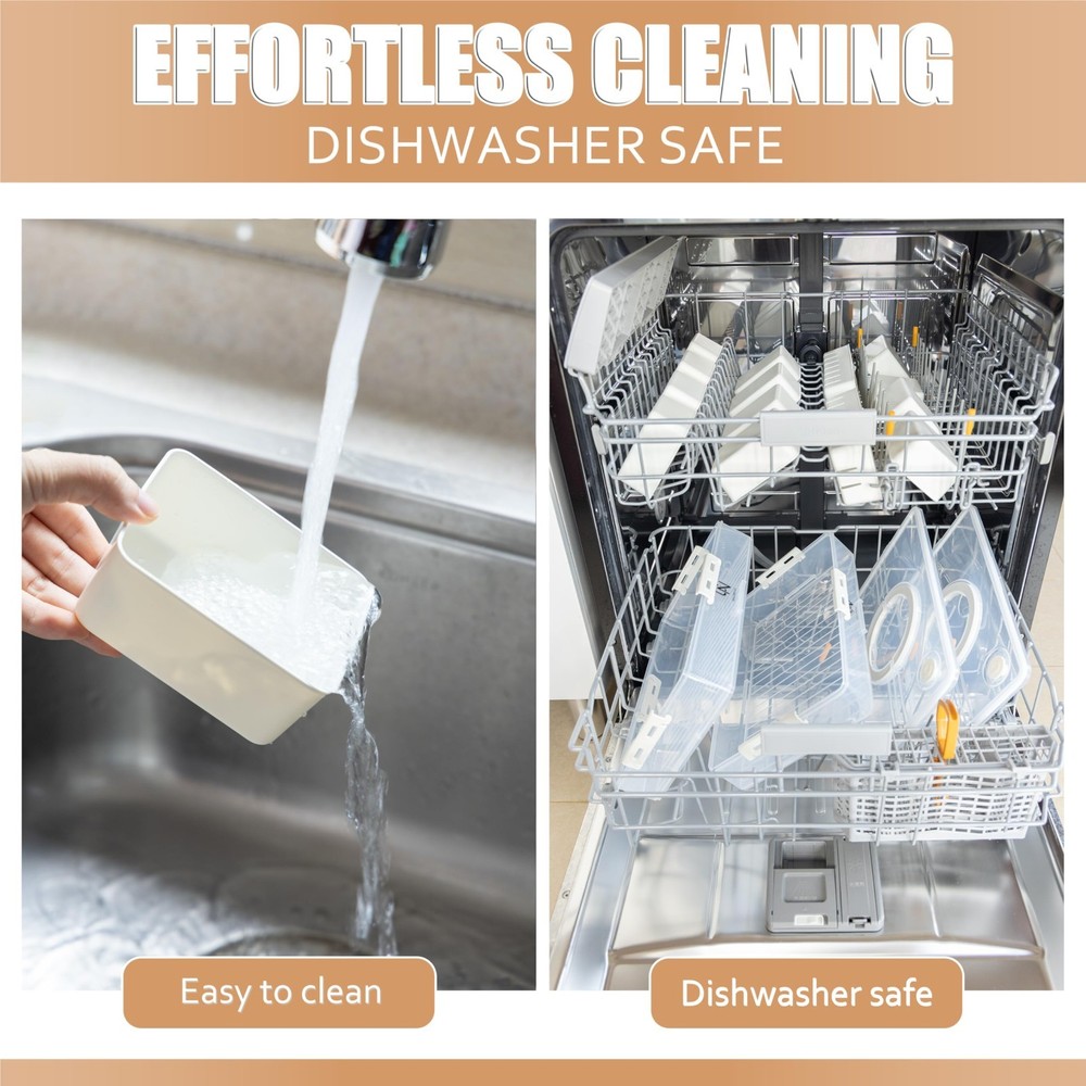 Stackable Snackle Box Container 14 Compartments 2 Lids White 2 Pack BPA Free