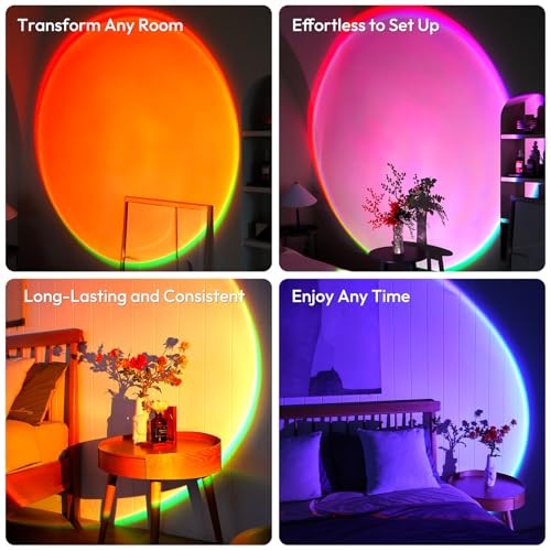 Sunset Lamp Projector with APP Control - 2Color Changing LED Sunset Light80° 1