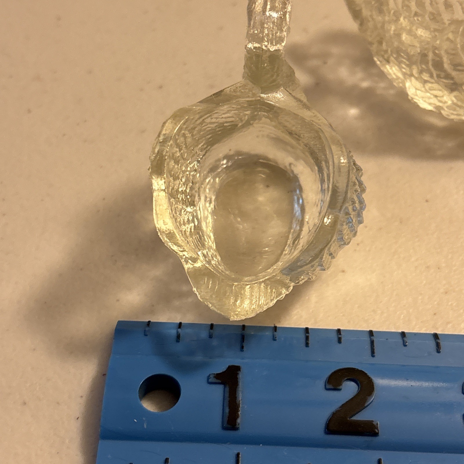 Vintage Pair Of Footed Pressed Glass Swans Open Salts Cellars dip