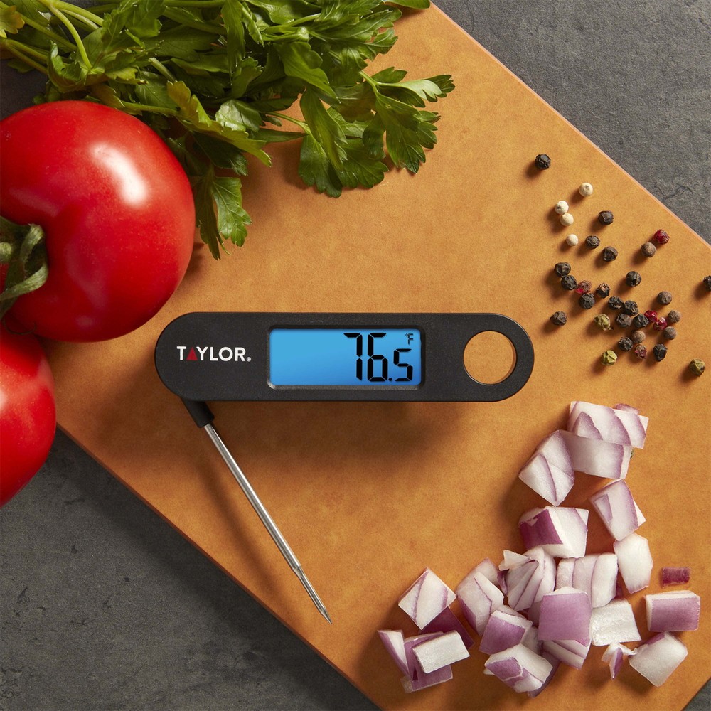 Folding Probe Meat Thermometer with Blue Backlight Display