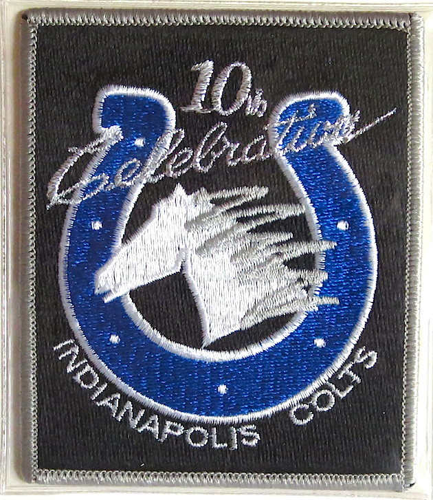 INDIANAPOLIS COLTS 10th ANNIVERSARY NFL TEAM PATCH Willabee & Ward ~ PATCH ONLY
