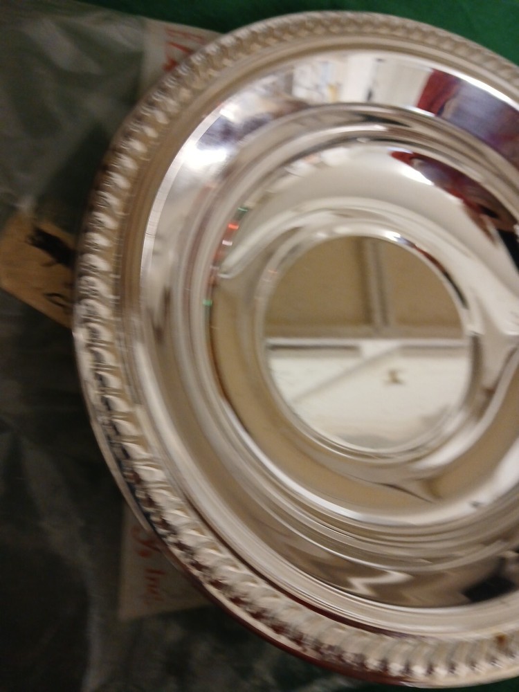 F.B. Rogers Silver Company BOWL 6.75" Decorated Rim X 1.5" High Branded Pre-2000