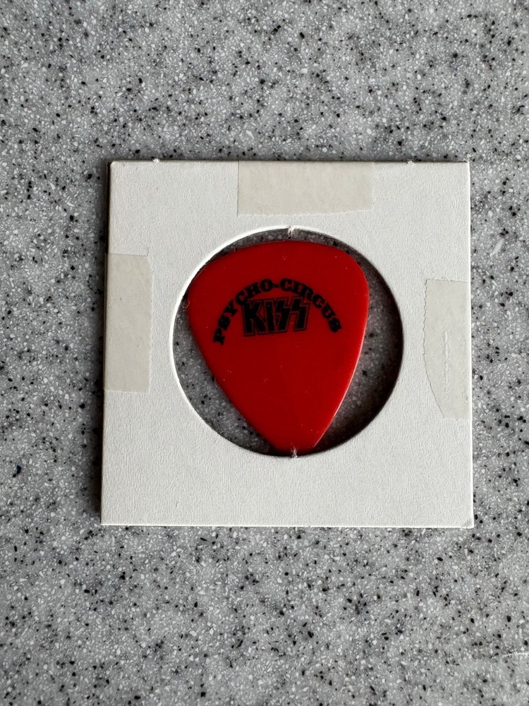 KISS Guitar Pick Ace Frehley Psycho Circus Spencers 1998 Red Black Vintage