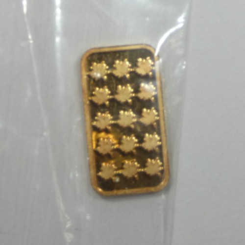 Lot of TEN - 1 Gram .999 Fine Silver Maple Leaf Bars - 10g Total