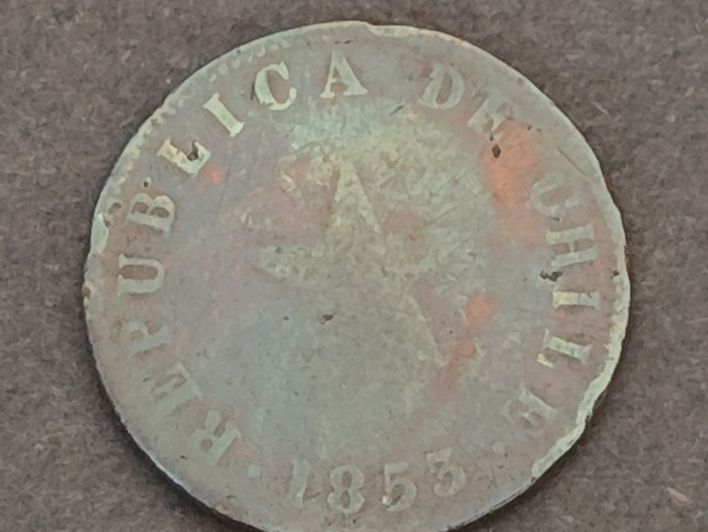 1853 - Un Centavo - Chile - Poor