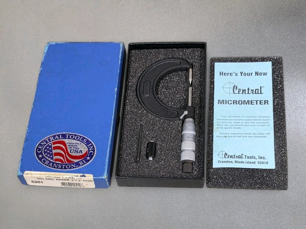 Central Tools Disk Brake Micrometer 6201 Mic