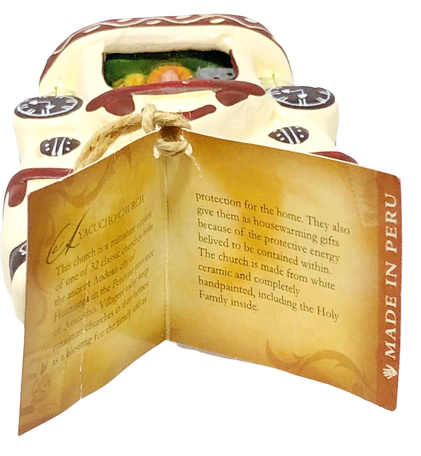 Novica Ayacucho Peru Mini Church Nativity – Hand Painted Ceramic Retablo 4”
