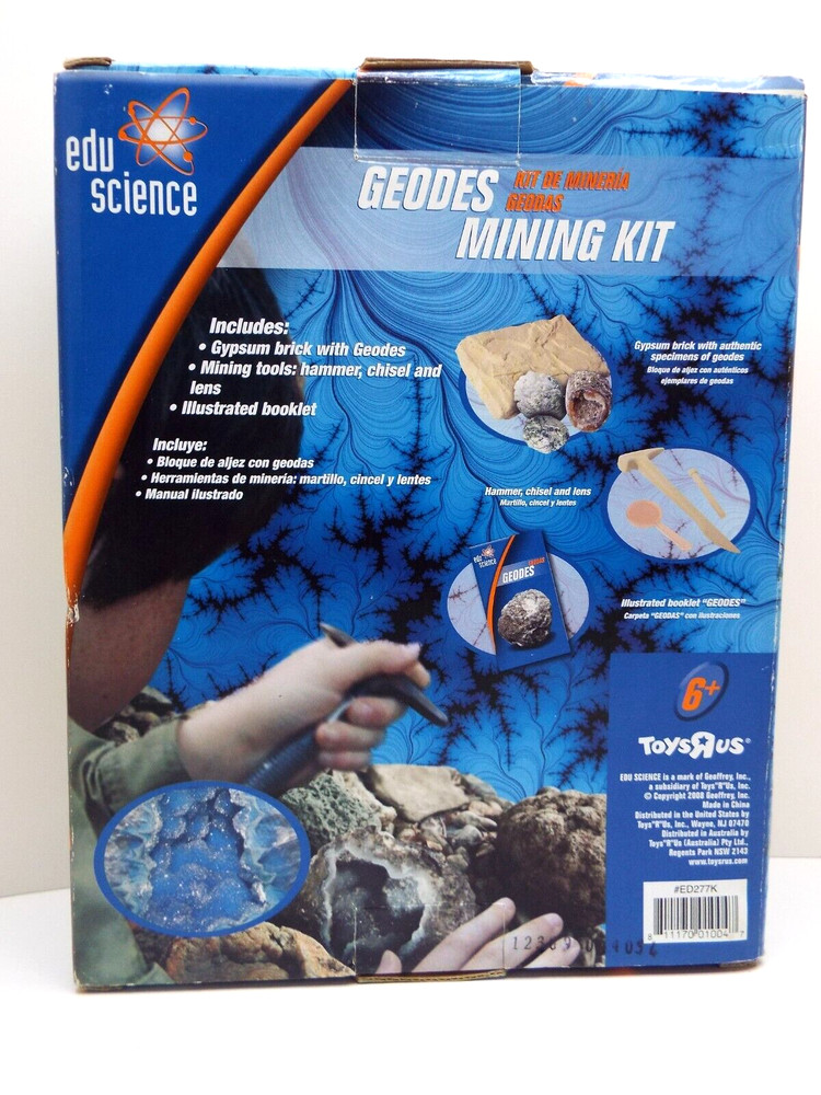 GEODES MINING KIT...EDU SCIENCE...DIG AND DISCOVER TREASURES