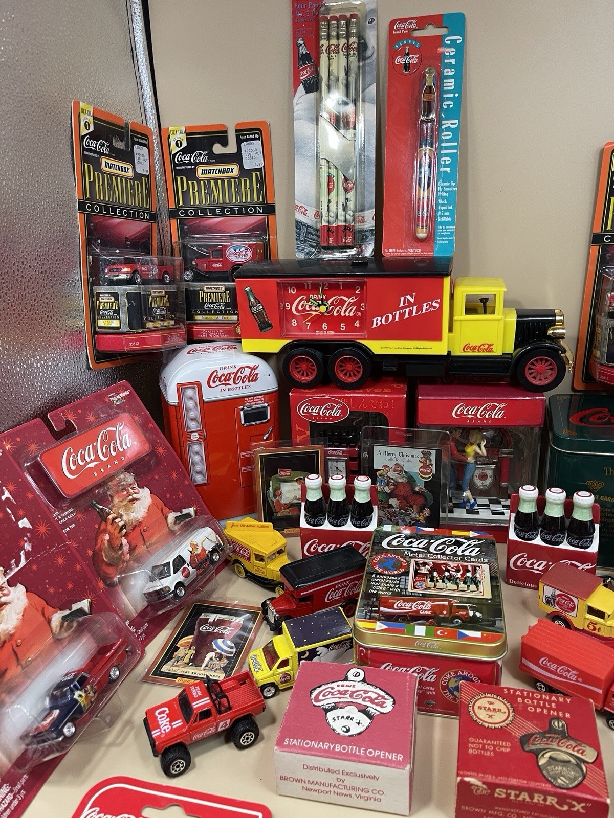 Huge Vintage Lot Of 78 Coca-Cola Collectibles, Clocks, Diecast, Salt & Pepper