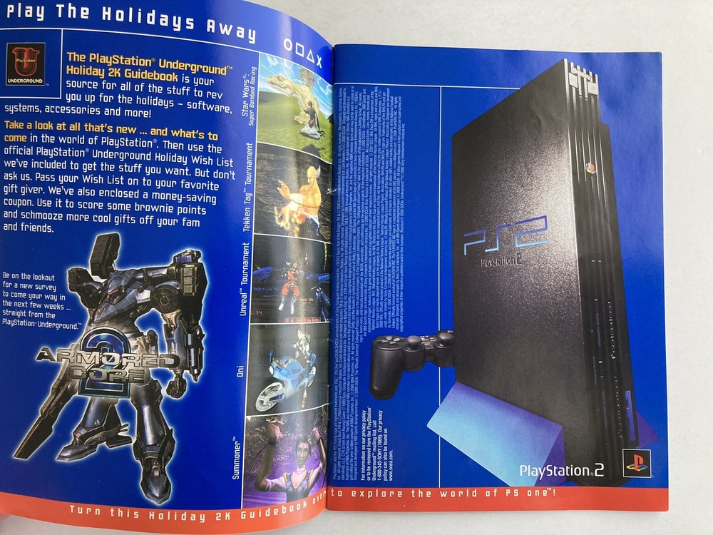 Sony Playstation Underground Holiday 2k Guidebook