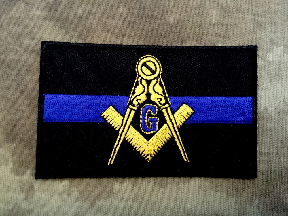Masonic Thin Blue Line Law Enforcement Patch