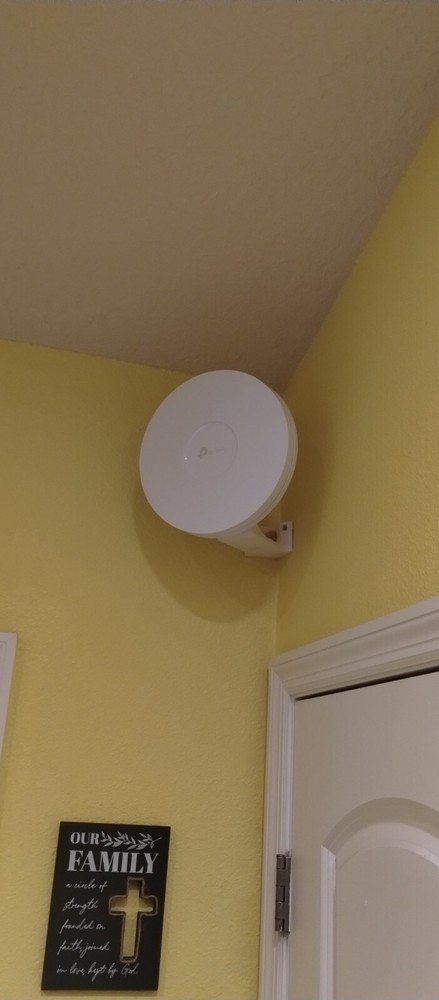Access Point inside corner mount facing front view