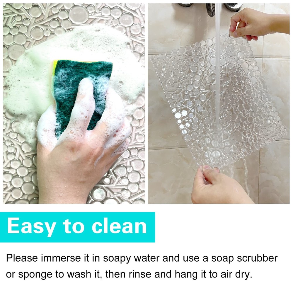 Kitchen Sink Mat PVC Protector Adjustable Dish Drying Pad Clear 2 PCS Guard