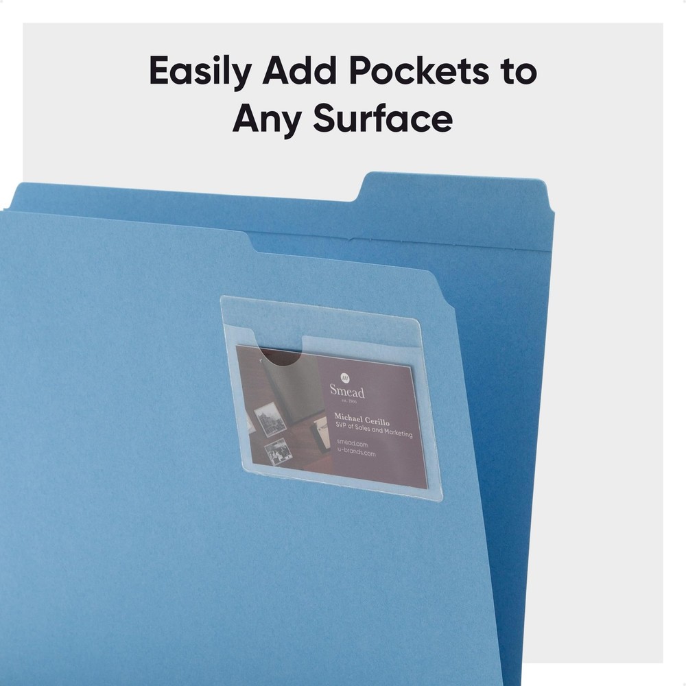 Self Adhesive Poly Pocket Document Size Clear Storage Labels 10 Pcs