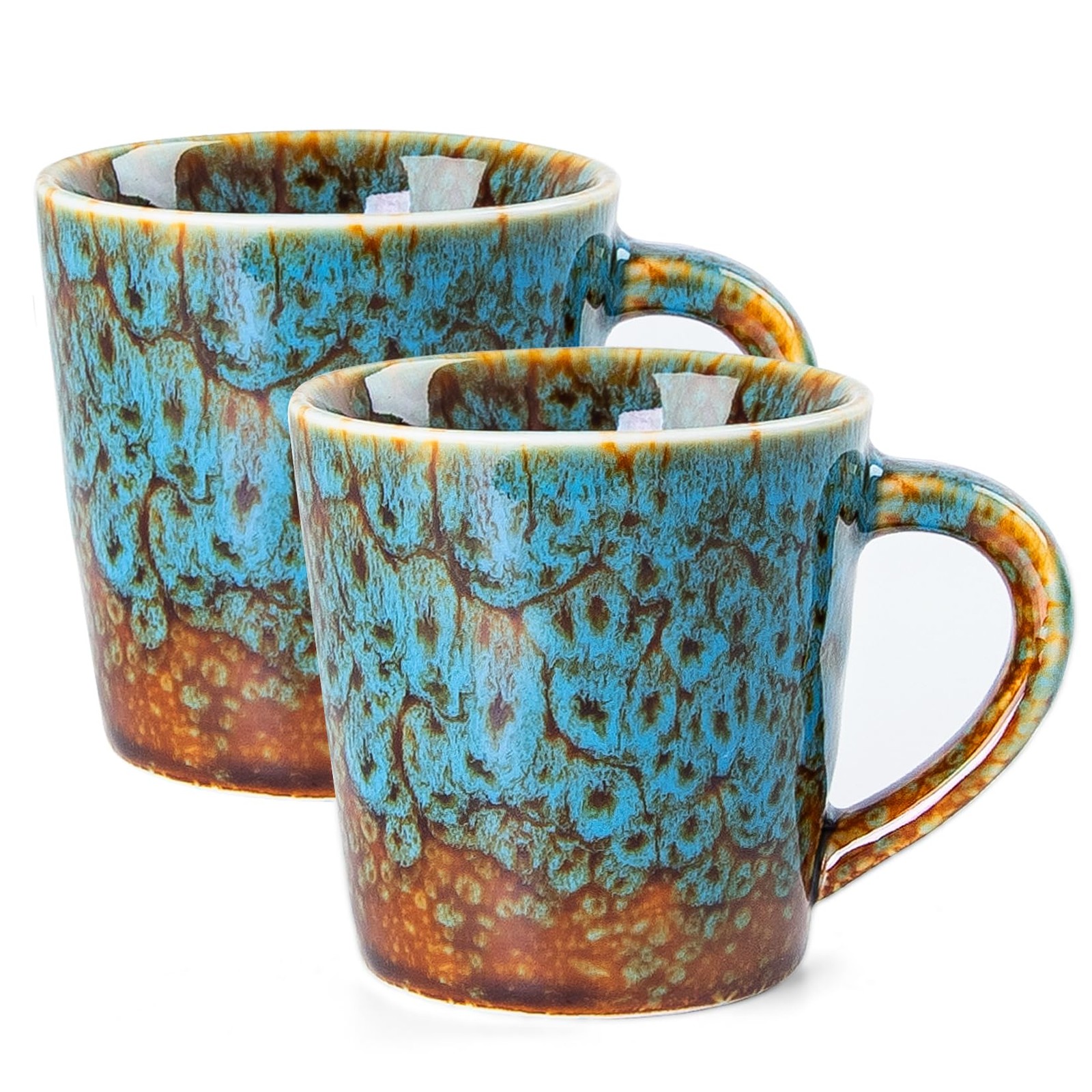 4.2 oz Espresso Cups Set of 2, Ceramic Coffee Mugs Demitasse Cups, Small Espr...