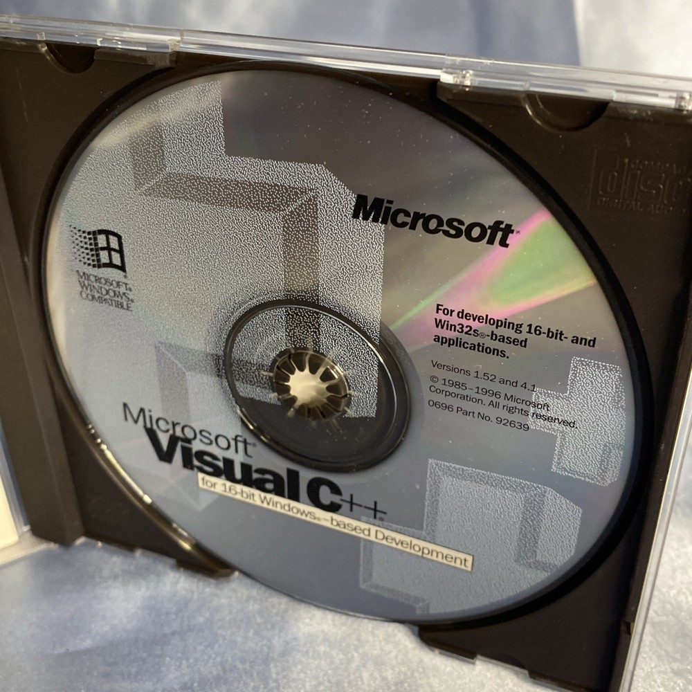 MICROSOFT VISUAL C++ Version 1.5.2 and 4.1 CD-ROM for Windows UNUSED