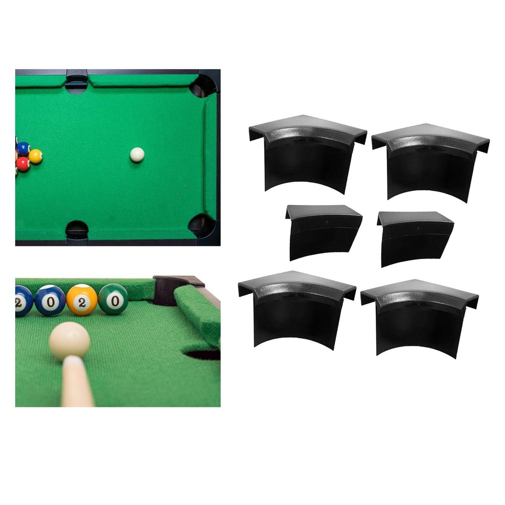 Premium Pool Table Liners Set - 6PCS Corner and Side Replacement Accessories