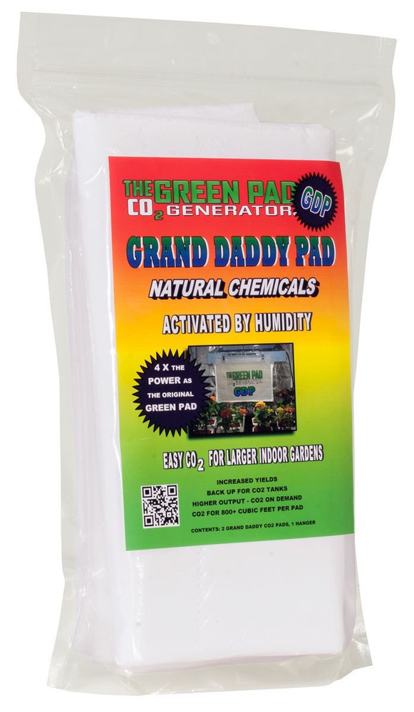 Green Pad Co2 Generator Grand Daddy Pad, 2 Pack Co2 MAXIMIZER YIELD BOOST!