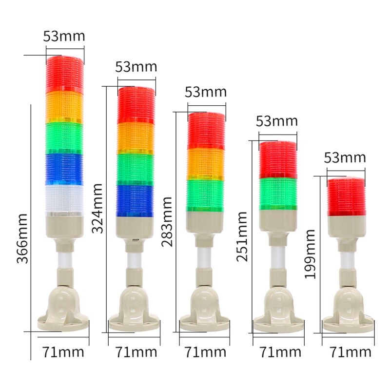 LED multi-layer warning light machine tool signal light sound and light alarm12V