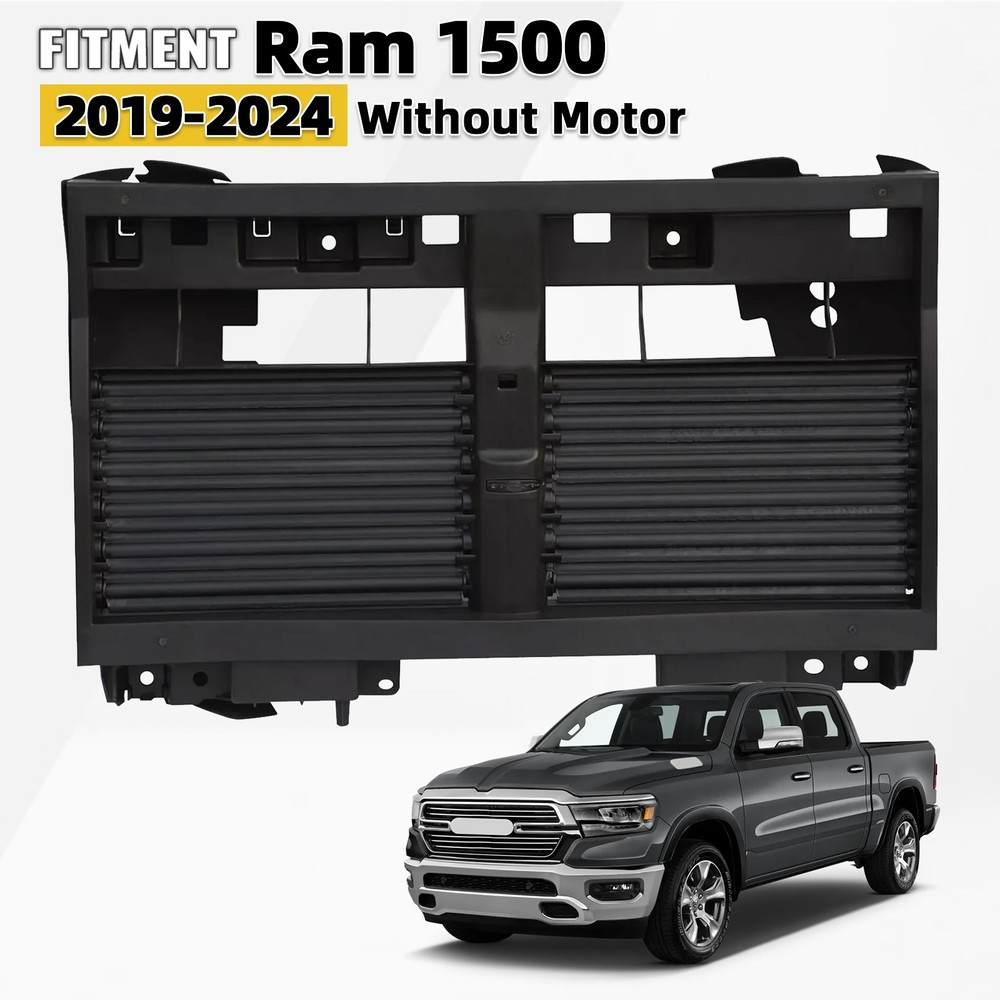 For 2019-2024 Dodge Ram 1500 Active Radiator Shutter Grille W/O Motor 68405073AE