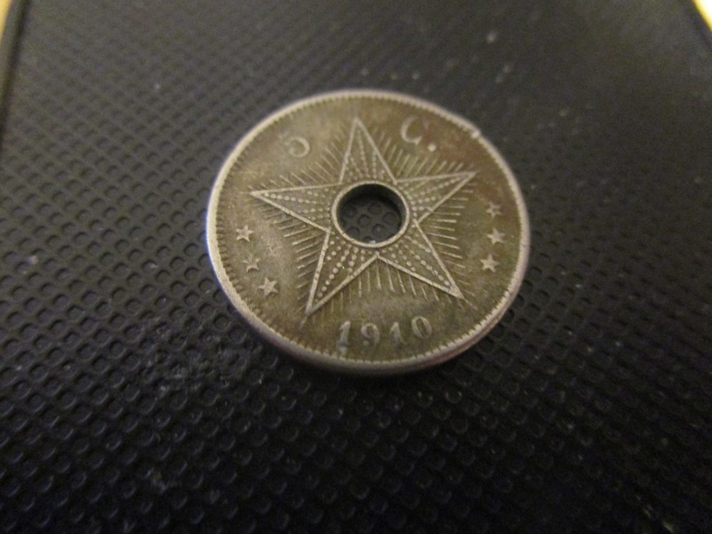 1910 Belgian Congo 5 Centimes