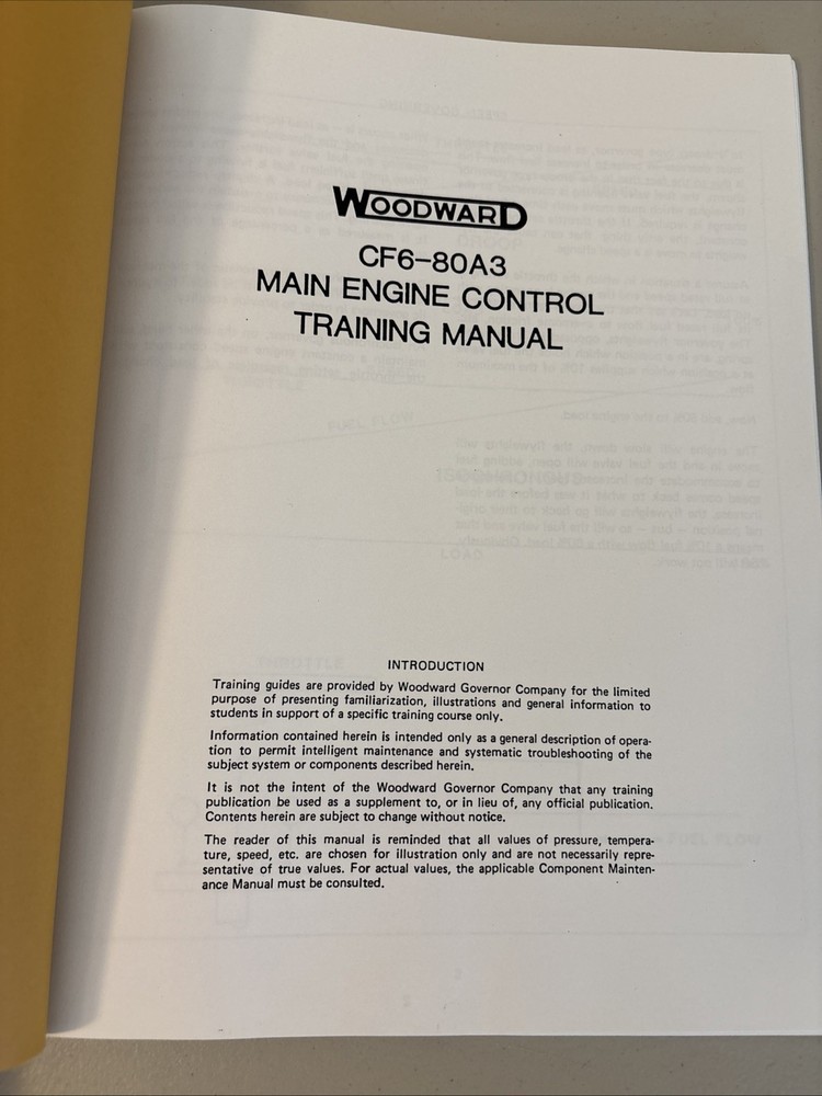 Woodward CF6-80A3 Main Engine Control Training Manual