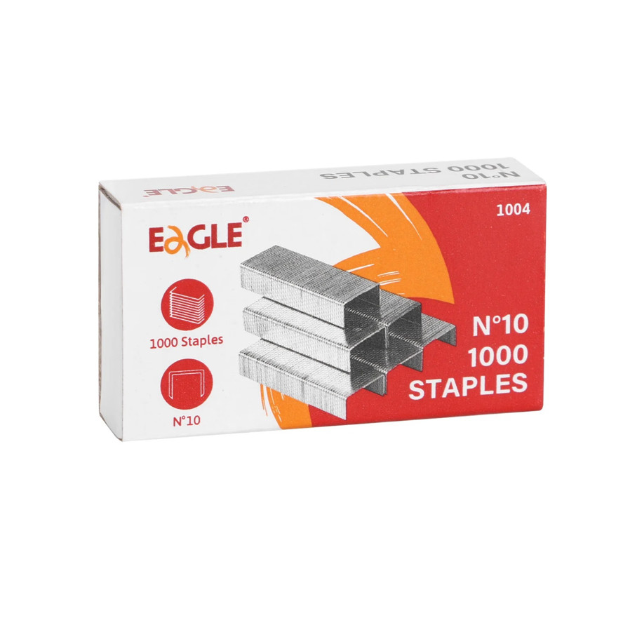 3-Box Bulk Pack Eagle No 10 Staples, 3000 Pcs Office & School Binding - NEW