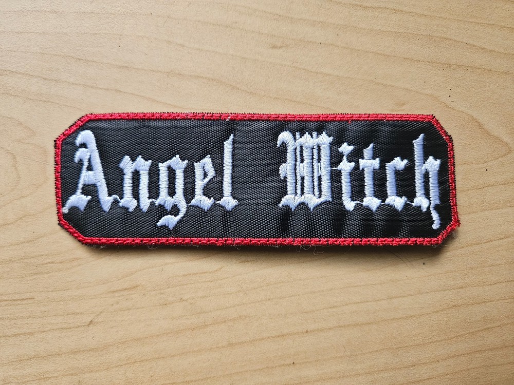 EXCITER, SEW ON WHITE RED BORDER EMBROIDERED PATCH
